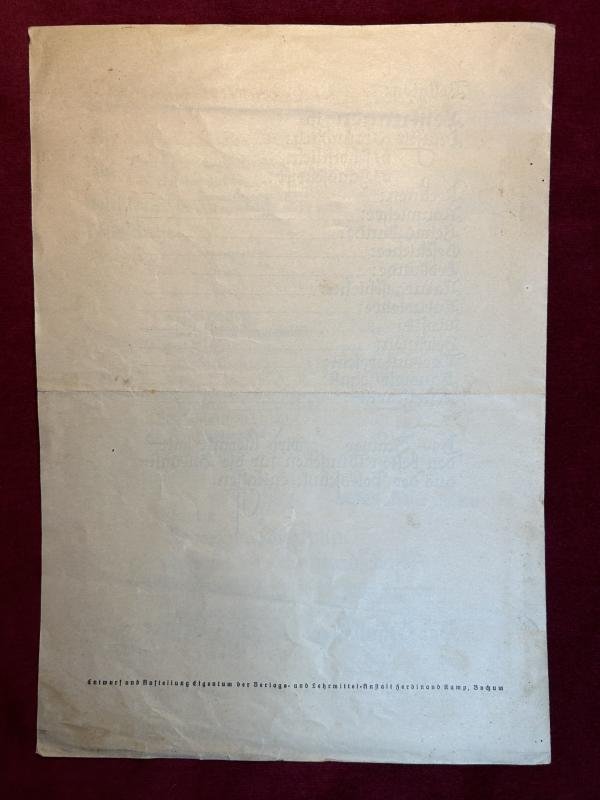 3rd Reich Zeugnis Urkunde 1936 — image 3