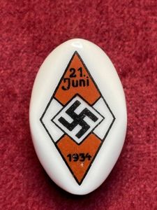 3rd Reich HJ Porzellanabzeichen Sonnenwende 1934