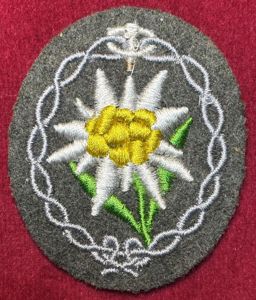 3rd Reich Wehrmacht Ärmelabzeichen für Gebirgsjäger