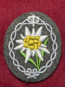 3rd Reich Wehrmacht Ärmelabzeichen für Gebirgsjäger