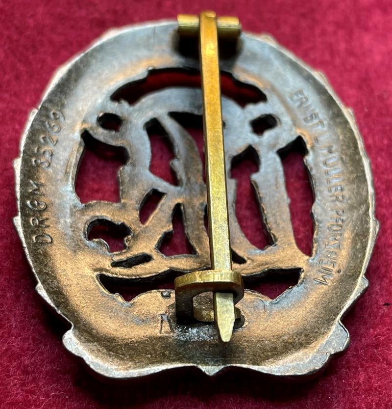 3rd Reich DRL Zink Sportabzeichen (Ernst L. Müller) — image 3