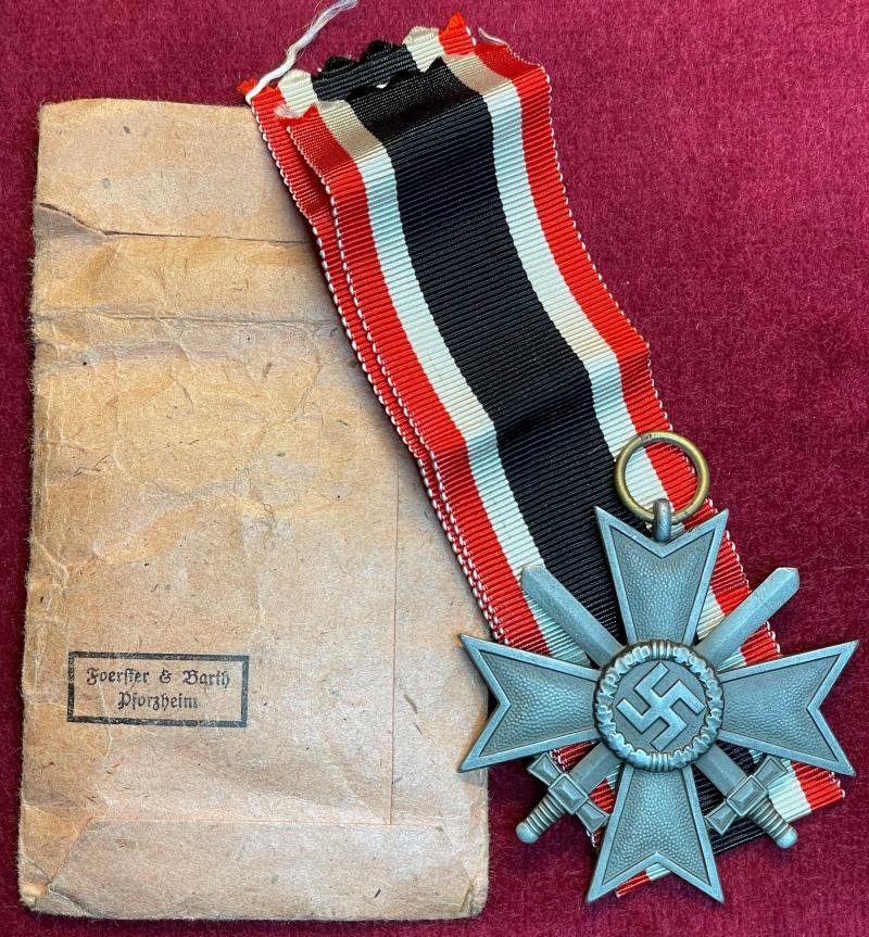 3rd Reich KVK mit Schwertern 2. Klasse, 1939 mit Tüte (Förster & Barth) — image 2