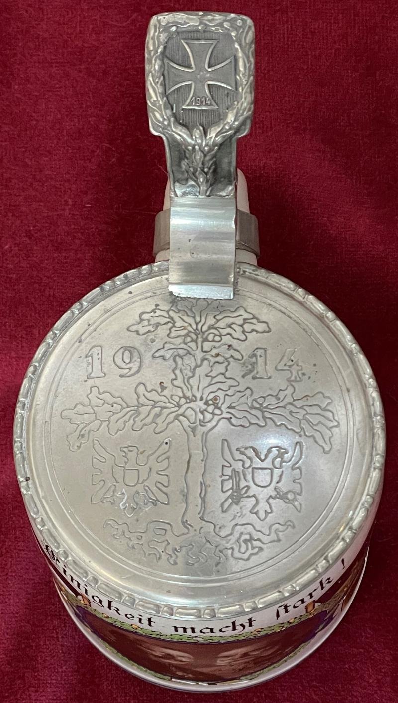 Kaiserreich Patriotische Krug Einigkeit macht Stark! — image 4