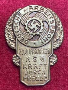 3rd Reich DAF Gau Franken NSG/ KDF abzeichen
