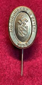 3rd Reich HJ Tag der Jugend in Bayern 1933 anstecknadel