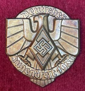 3rd Reich HJ Deutsches Jugendfest 1936 abzeichen