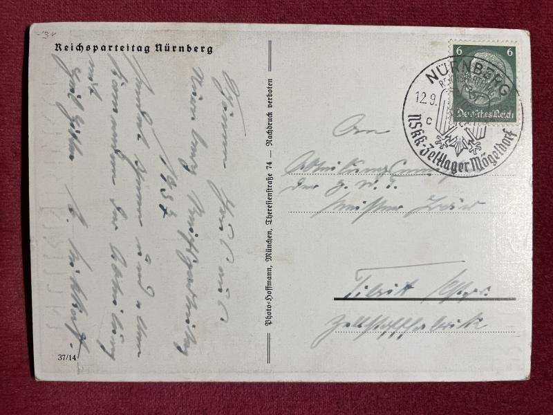 3rd Reich Ansichtkarte Reichsparteitag Nürnberg 1937 — image 2