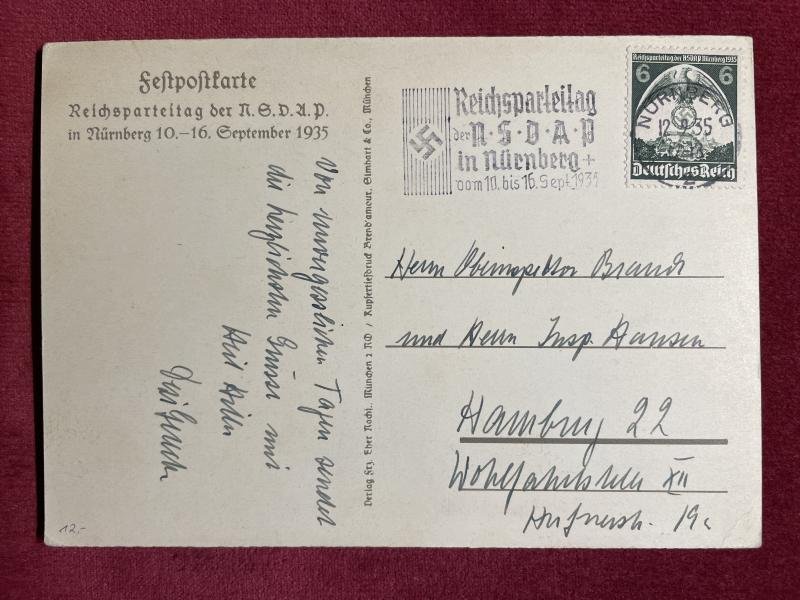 3rd Reich Ansichtkarte Reichsparteitag Nürnberg 1935 — image 2