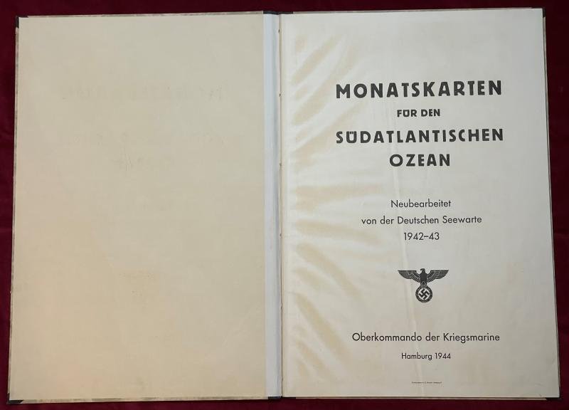 3rd Reich Kriegsmarine Monatskarten Sudatlantischen Ozean — image 2