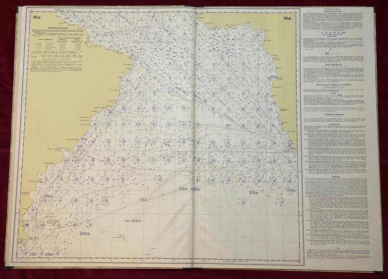 3rd Reich Kriegsmarine Monatskarten Sudatlantischen Ozean — image 3