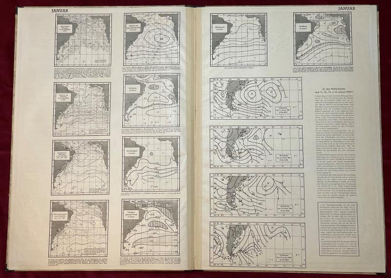 3rd Reich Kriegsmarine Monatskarten Sudatlantischen Ozean — image 4