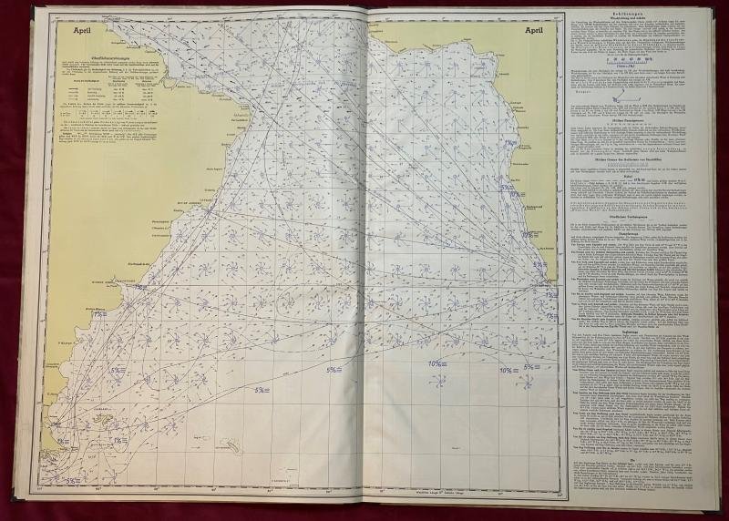 3rd Reich Kriegsmarine Monatskarten Sudatlantischen Ozean — image 5