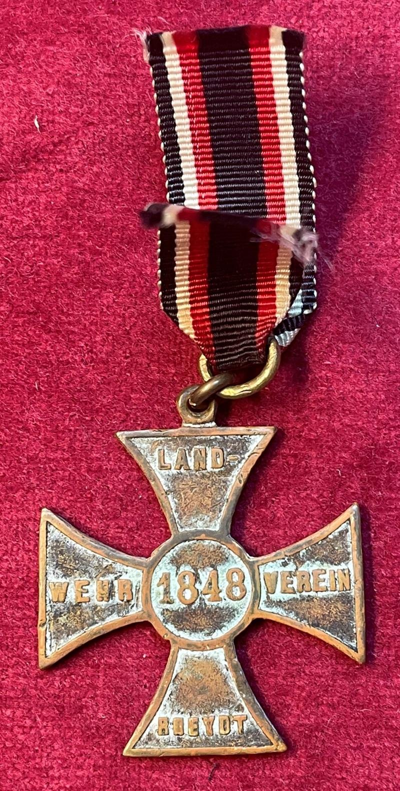 Kaiser Reich landwehr verein rheydt abzeichen — image 2