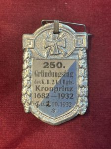 Weimar rep. Kriegerverein fur KB2 inf. regiment 'Kronprinz'