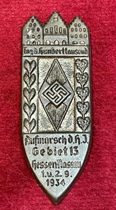 3rd Reich kleinabzeichen HJ Aufmarsch Gebiet 13