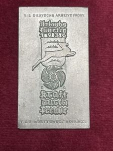 3rd Reich DAF Kraft Durch Freude 1936 kleinabzeichen