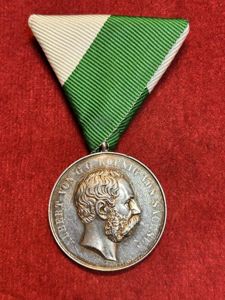 Kaiserreich Kleine Schieß-Preismedaille König Albert 1874 4. Klasse