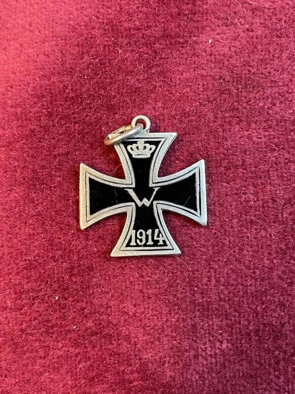 Kaiserreich Eisernes Kreuz 1. Klasse 1914 patriotische Anhänger — image 2