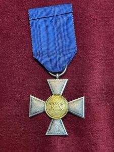 Prussian Landwehr-Dienstauszeichnung Kreuz für Offiziere XX Jahre