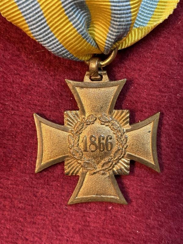 Sachsen Erinnerungskreuz Deutschen Krieg 1866 für Kämpfer — image 3