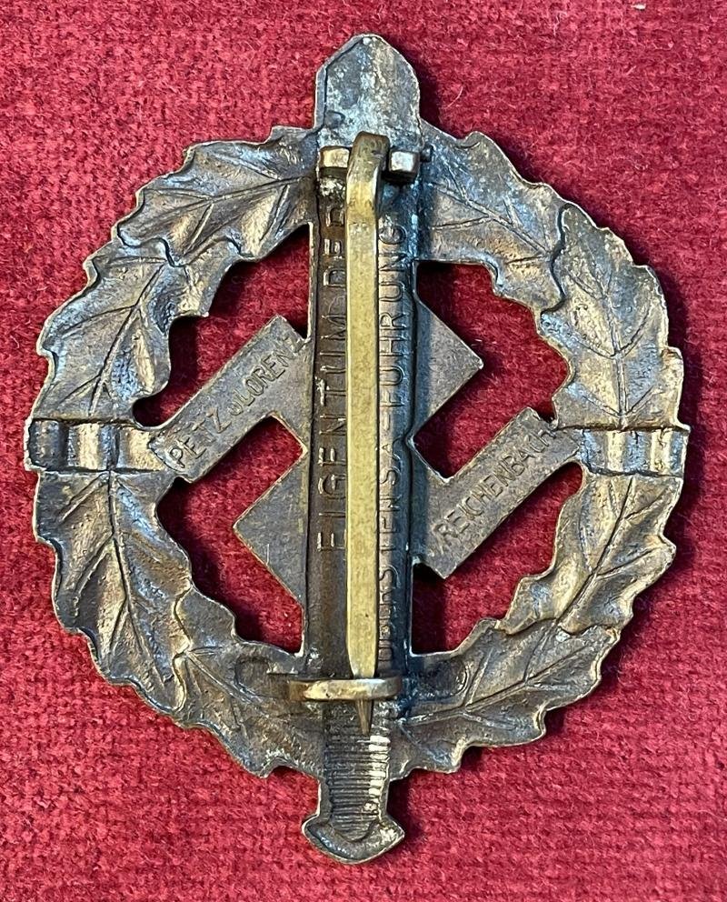 3rd Reich SA sportabzeichen in Bronze (Petz und Lorenz) — image 2