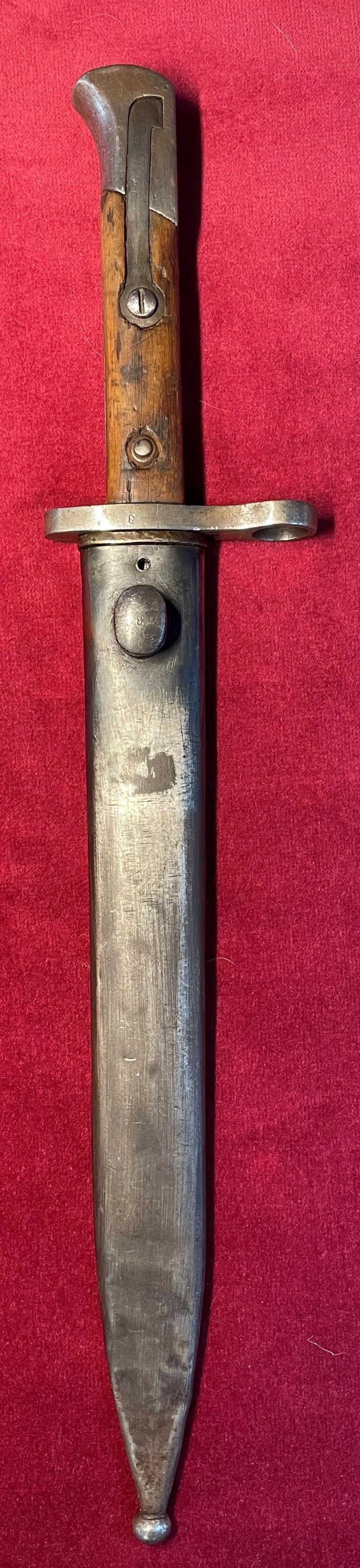 Early Turkish M1935 External leaf spring bayonet - matching numbers on all parts! — image 3