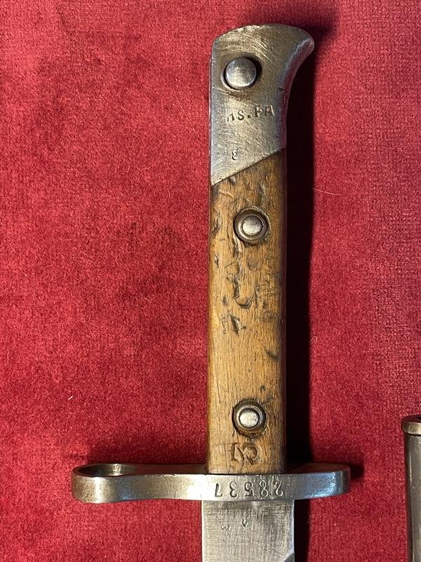 Early Turkish M1935 External leaf spring bayonet - matching numbers on all parts! — image 5