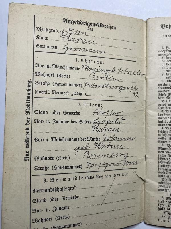 Military pass WW1 Replacement battalion 3rd Guards Regiment on foot 3rd company — image 5