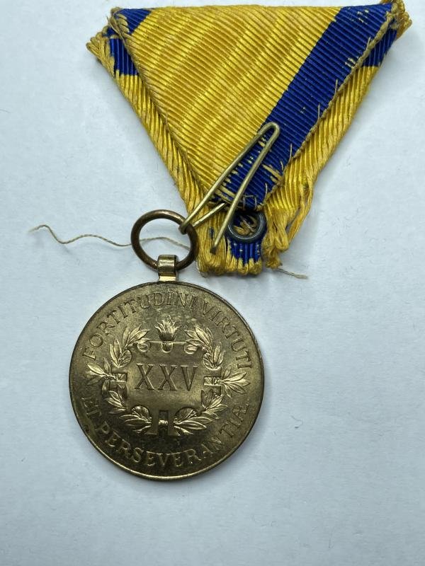Jubilee medal, Emperor Franz Joseph in honor of the 25th anniversary of his reign. Austro-Hungarian Empire 1873. — image 2