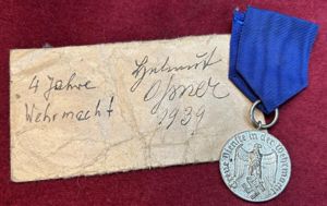 3rd Reich Wehrmacht Dienstauszeichnung für 4. Jahre mit Tüte (Wilhelm …