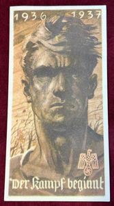 3rd Reich WhW Türplakette 'Der Kampf beginnt'