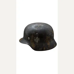M35 Heer Double Decal Helmet camouflaged