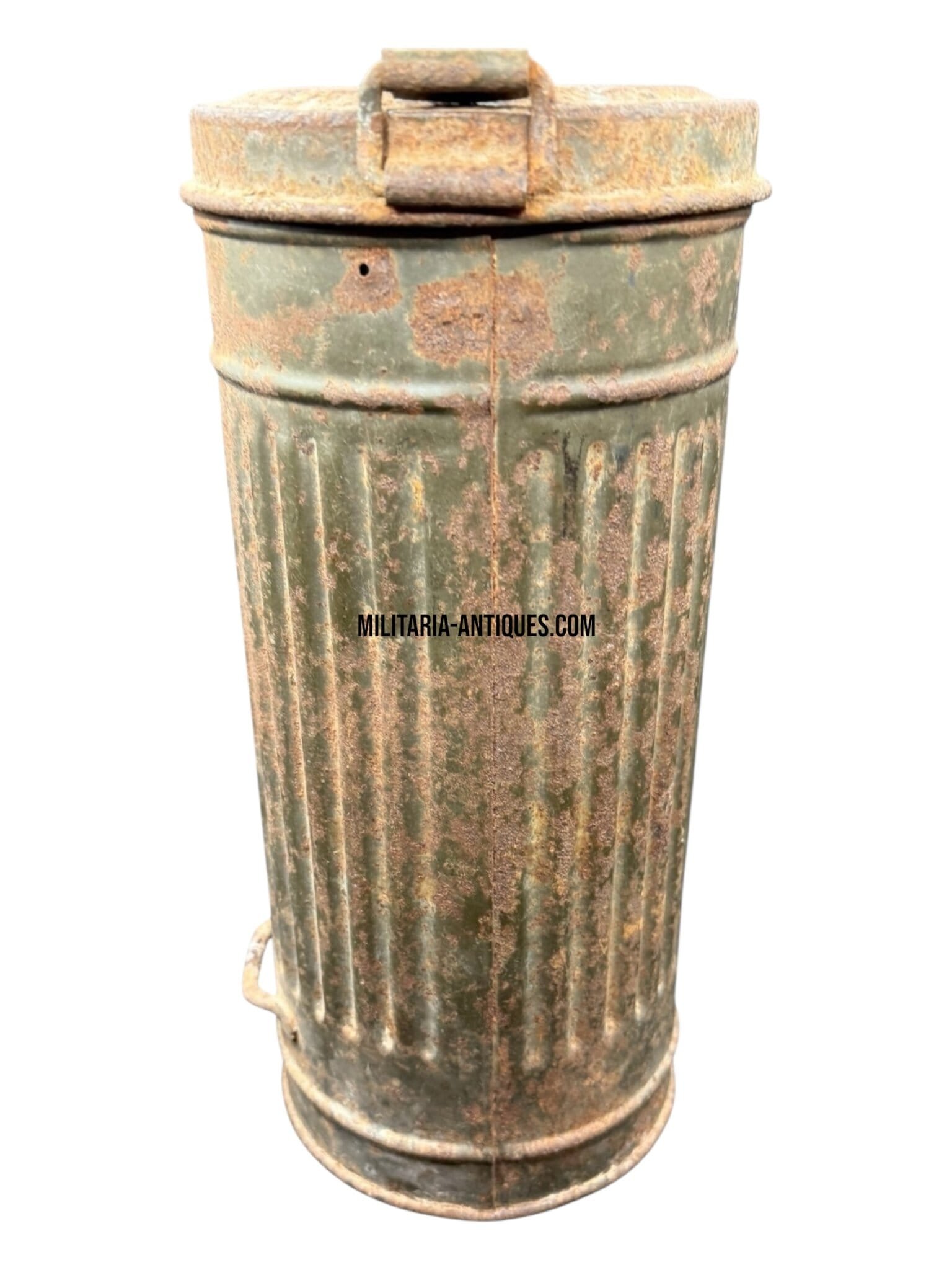 Battle-Damaged German Gasmask Canister — image 3