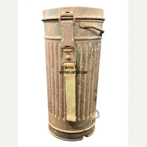Battle-Damaged German Gasmask Canister