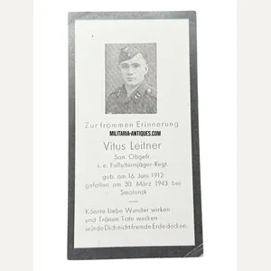 Fallschirmjäger death card