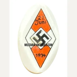 Hitler-Jugend porcelain 1934 pin