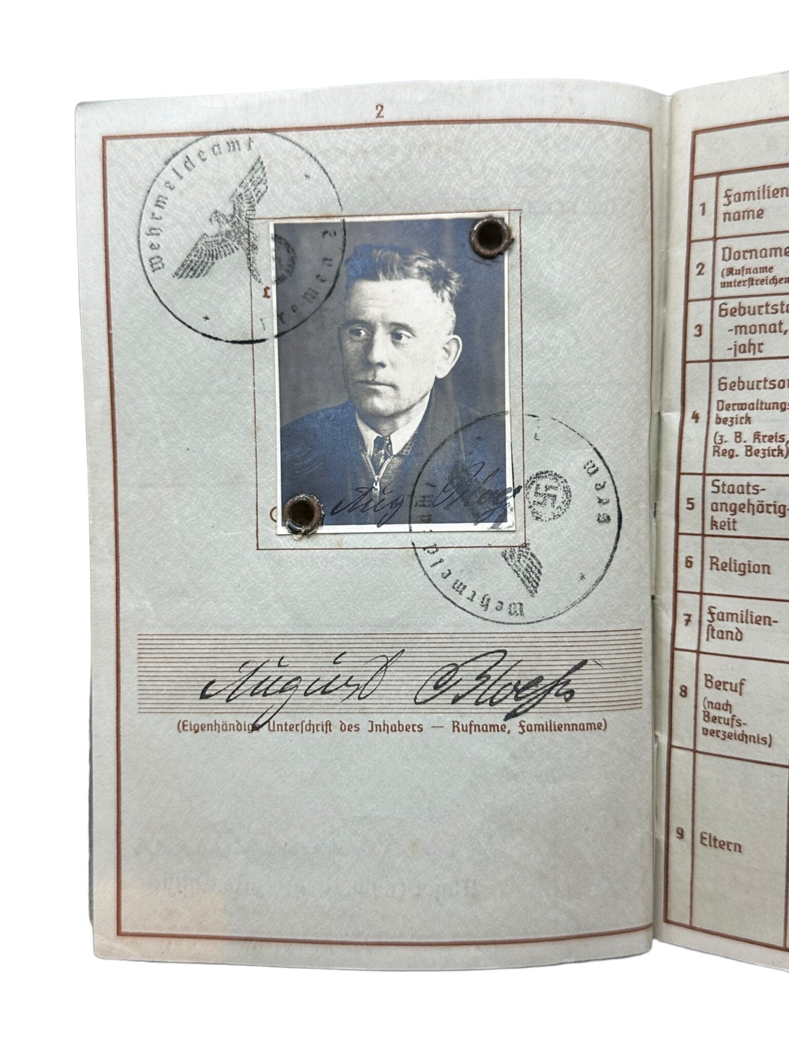 Kriegsmarine Wehrpas with his EKM! — image 3