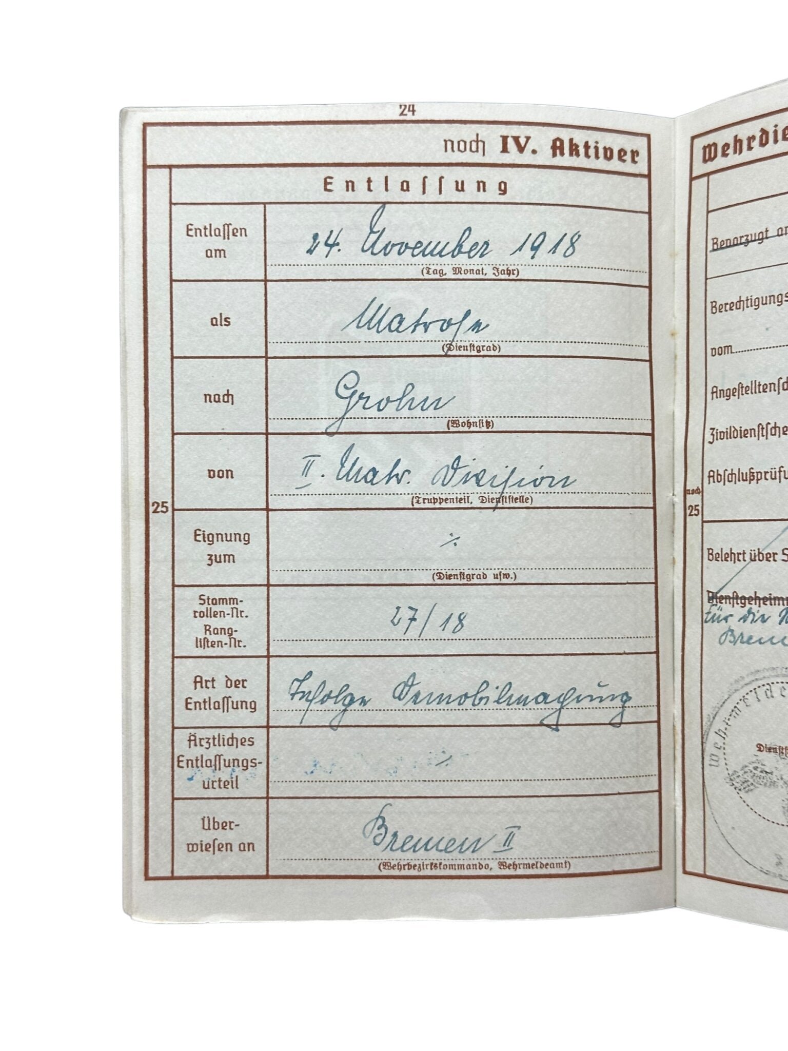 Kriegsmarine Wehrpas with his EKM! — image 9