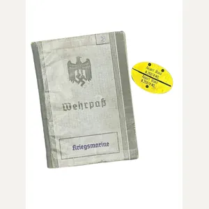 Kriegsmarine Wehrpas with his EKM!