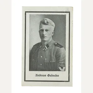Waffen-SS deathcard