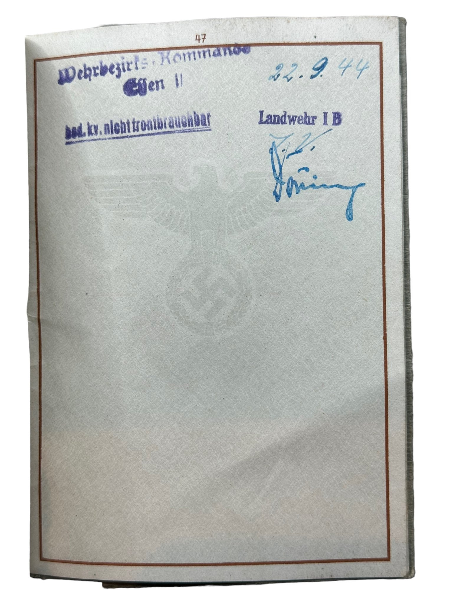 Wehrpass Hermann Wennet — image 5