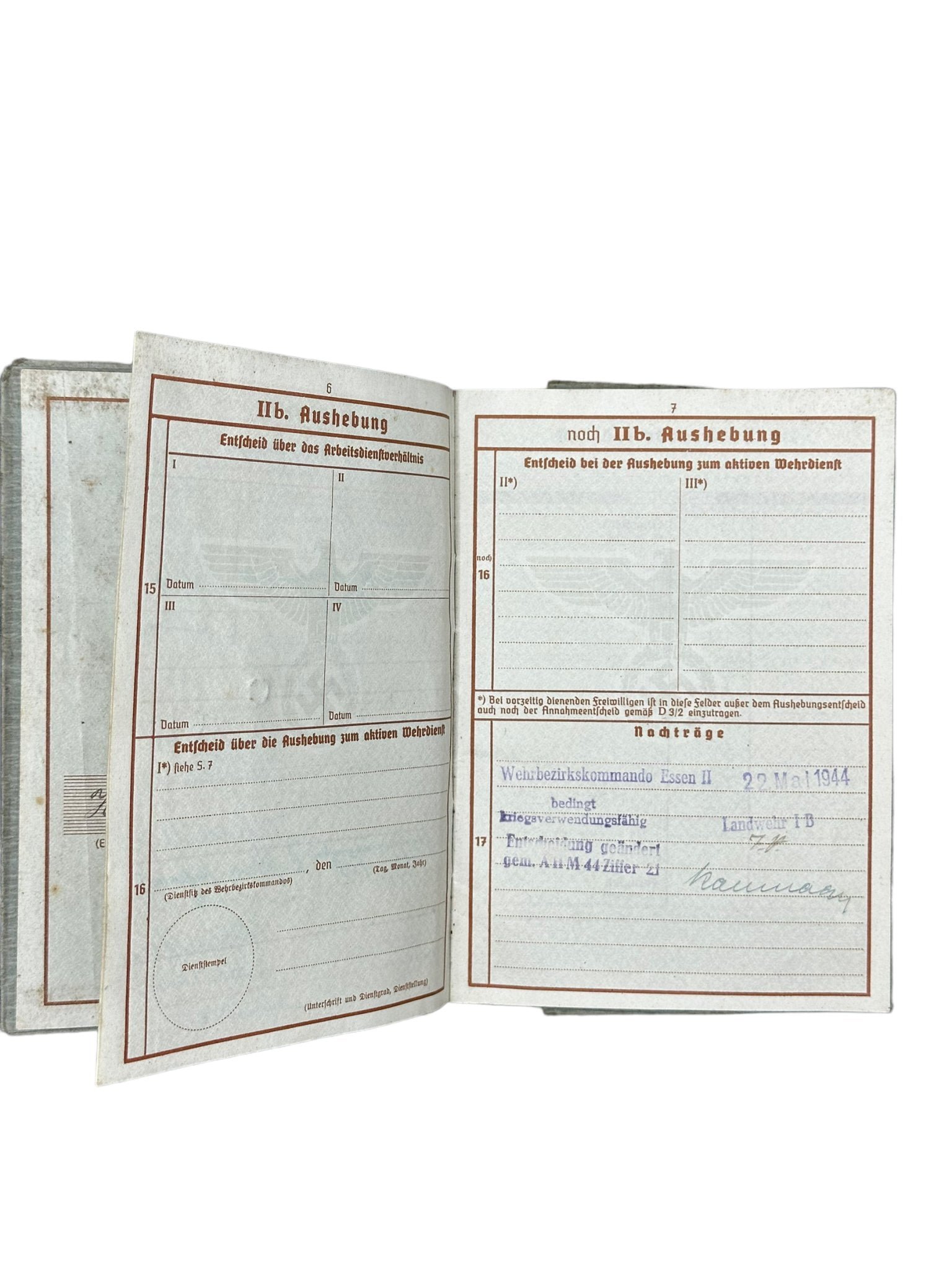 Wehrpass Hermann Wennet — image 7