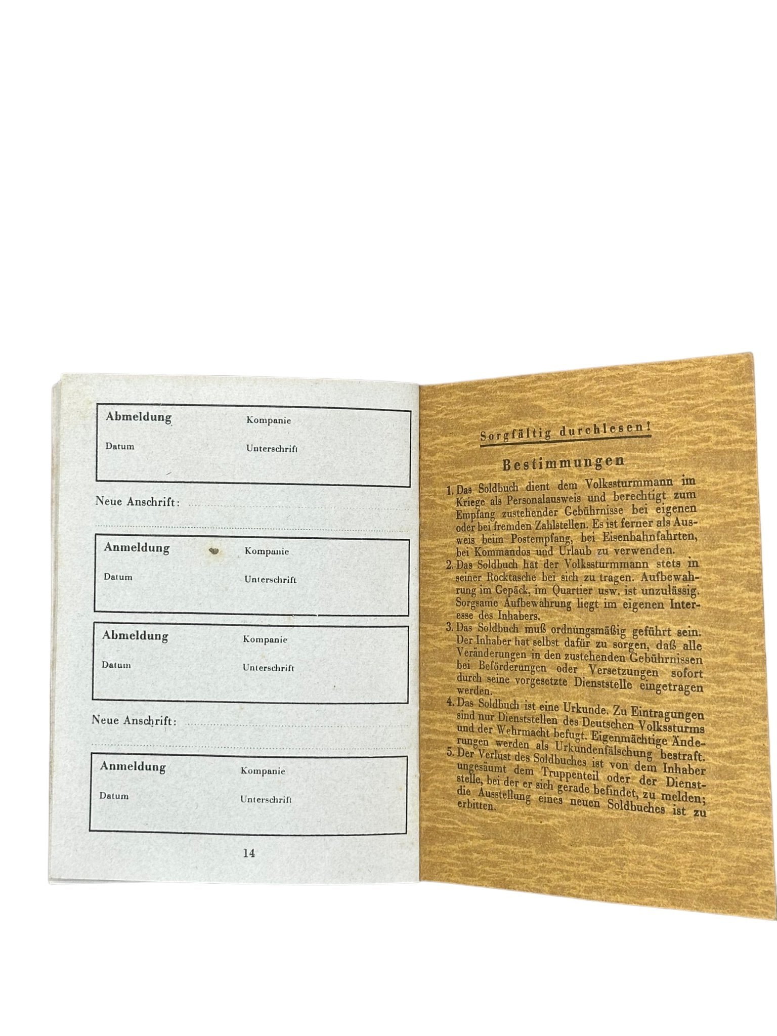Volkssturm Soldbuch — image 10