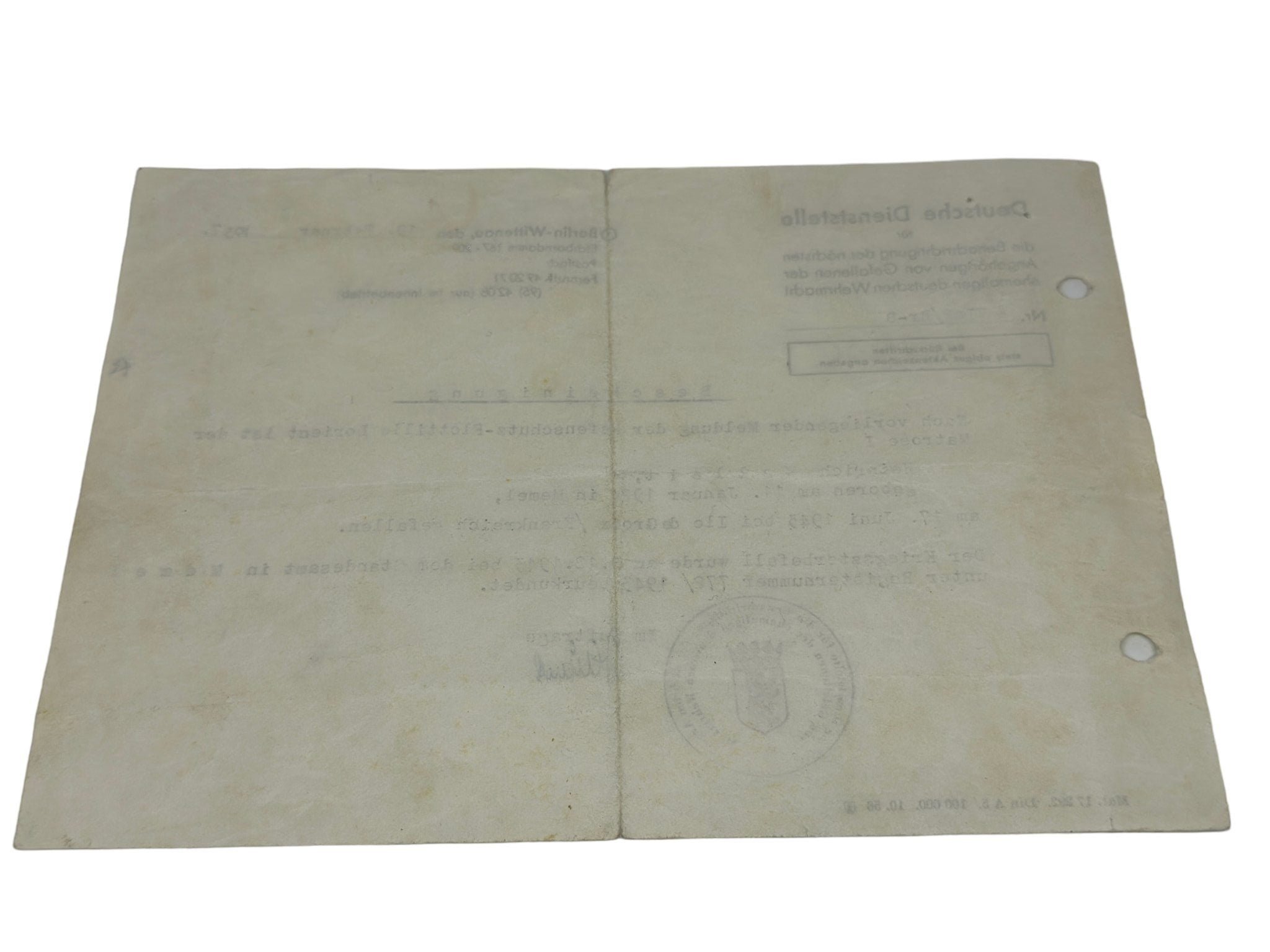 Kriegsmarine Heldentod citation — image 5