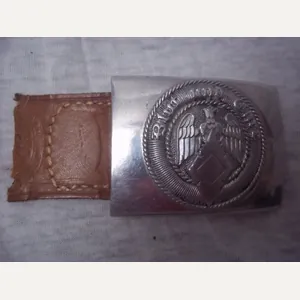 Duits koppelslot met leertje 1938 van de Hitler- Jugend, helaas …