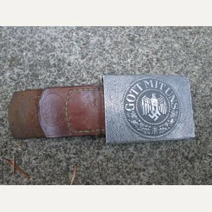 German lightweight Wehrmacht buckle, nicely marked. Duitse koppel gesp Wehrmacht …