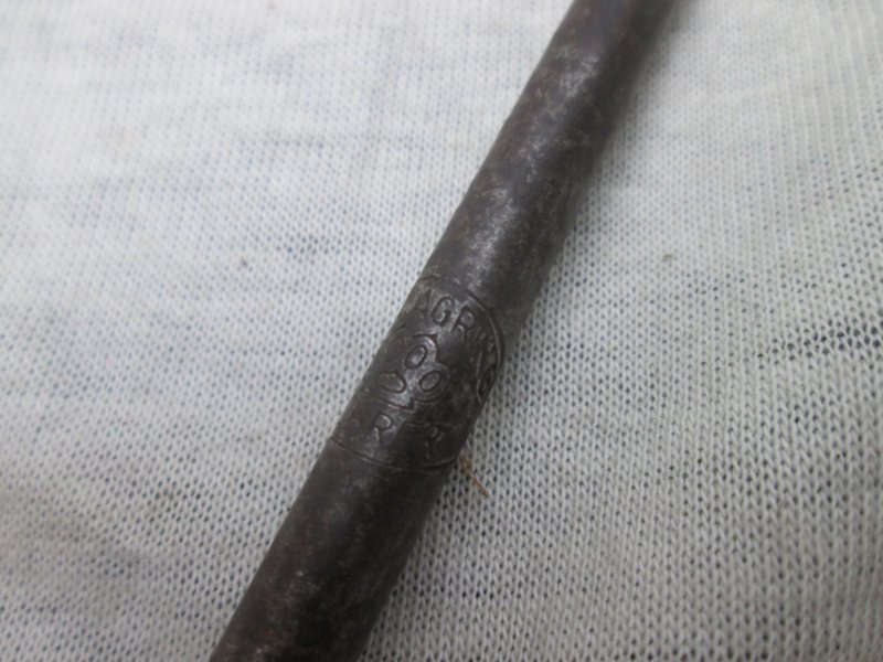 German drill bit tool nicely marked, Duitse boor, mooi gemarkeerd, met maker, nummer en adelaarstempel, decoratief. — image 2