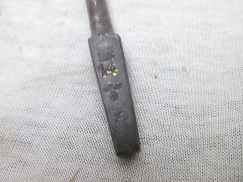 German drill bit tool nicely marked, Duitse boor, mooi gemarkeerd, met maker, nummer en adelaarstempel, decoratief. — image 4