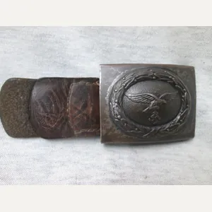 German metal buckle with tab of the air force, Luftwaffe. …