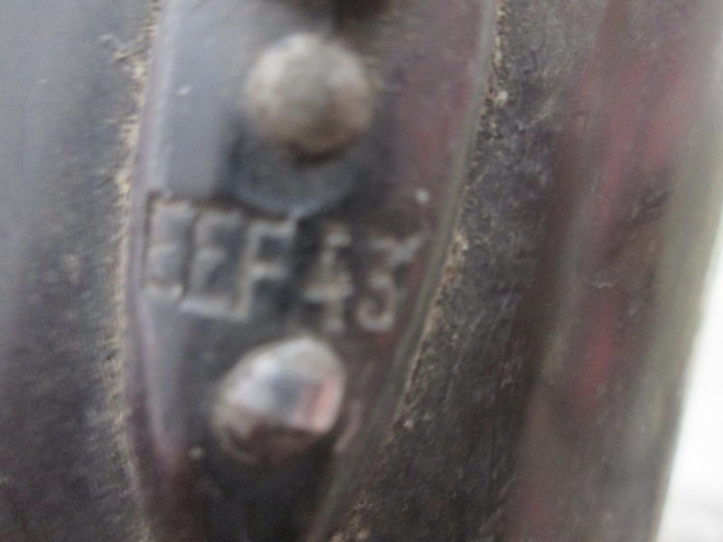 German messtin black, nicely marked. Duitse messtin, zwart met datums. — image 3